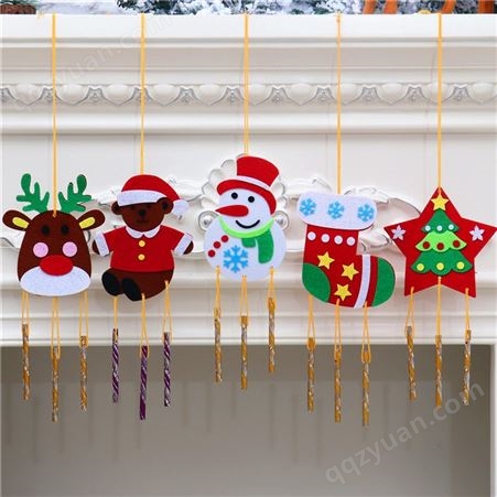 圣诞节DIY手工风铃挂件 幼儿园益智玩具小礼品礼物装饰用品