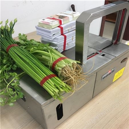 粉丝捆扎机束带机型自动打包机 供应蔬菜类小型自动打包机多功能