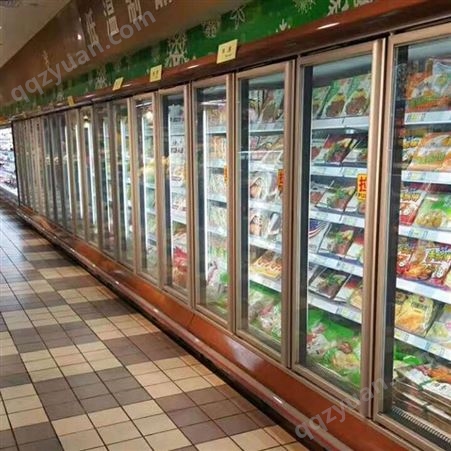 雪迎商用玻璃门展示柜超市酸奶风冷柜商场低温食品展示柜