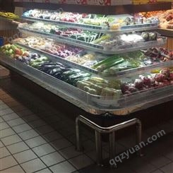 超市环形立风风冷展示柜商用水果展示柜商场 酸奶展示柜低温食品柜
