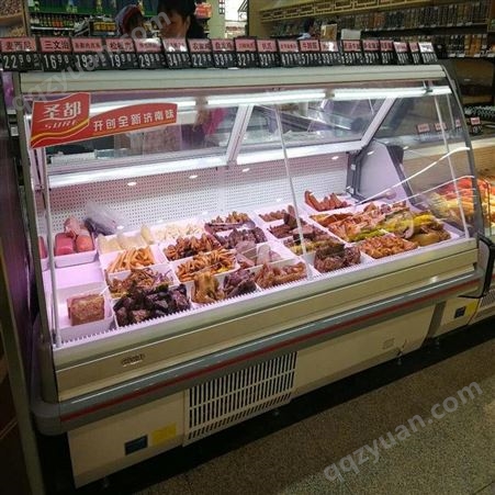 商用平口生鲜柜鲜肉展示柜凉拌菜夜店夜宵雪迎立式冷柜