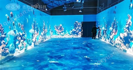 全息走廊通道互动投影 沉浸式3D5D光影场景打造 商场酒店大堂儿童引流设备