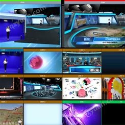 高清虚拟演播室设备厂家 数字3D虚拟场景 校园电视台整套系