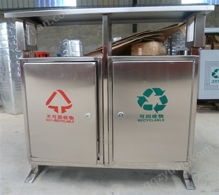 T165户外景区小区分类大号不锈钢环卫果皮垃圾桶