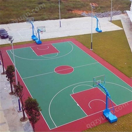 重庆硅pu 塑胶球场 硅PU球场 省心省力省成本 招源体育