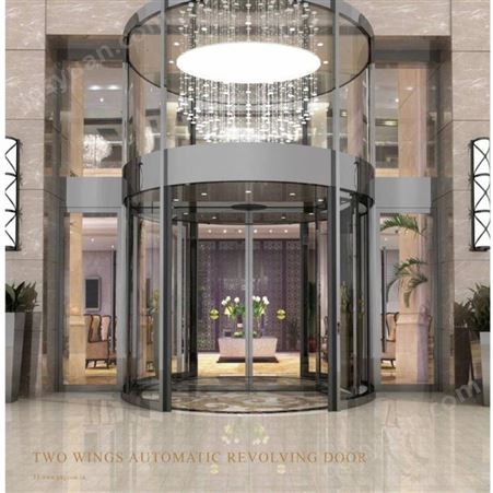 重庆可定制酒店自动旋转门不锈钢360度旋转玻璃门