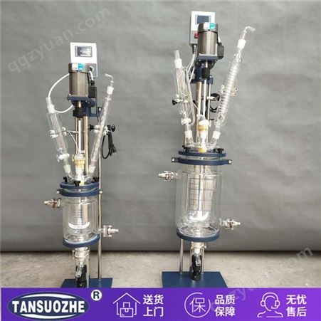 TSZSF-5L防腐耐酸玻璃反应器 小型双层玻璃反应器  双层玻璃反应釜 化工反应釜