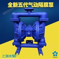 上海上球牌铸铁气动隔膜泵QBY5-50Z铸铁四氟膜片