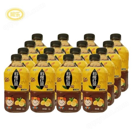 1L柠檬红茶 风味果汁饮料整箱 饮料生产厂家