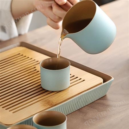陶瓷茶道茶具套装 简风系干泡茶具组合 10件套礼盒  耐高温 侧柄壶 功夫茶具
