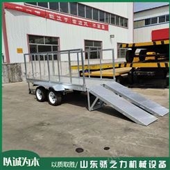 厂家定制 生产平板镀锌拖车 机场行李拖运车 物流牵引拖车