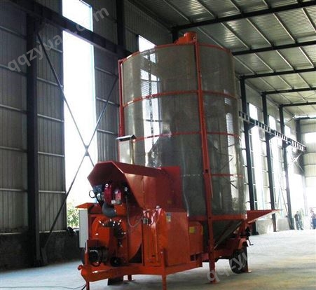 郑州亚美立式全自动谷物烘干机厂家 移动式螺旋上料自动除尘谷物烘干机厂价