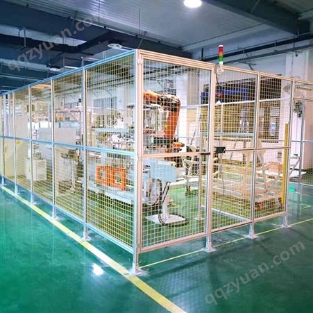 汽车厂车间铝型材防护围栏定制-南京美诚铝业