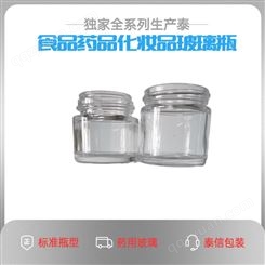 大头螺纹食品瓶 钠钙材质包装瓶 食品玻璃瓶市场透明