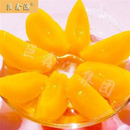 黄桃生鲜水果罐头食品 山东巨鑫源黄桃罐头 批发出口厂家