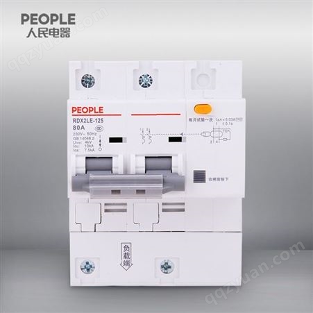 中国人民电器旗舰店RDX2LE-125 100 2P系列剩余电流动作断路器