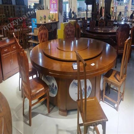 樊城万家牌实木大圆桌质量优良 电动餐桌批发价格