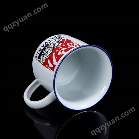 陶瓷马克杯 广告礼品杯印logo 搪瓷杯定做工厂 员工福利礼品杯定制名字