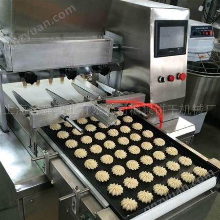 厂家供应 商用曲奇机 曲奇饼干机 PLC饼干糕点成型机 上海合强现货供应休闲食品生产线