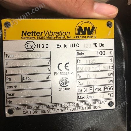 原厂直供 NETTER VIBRATION振动器