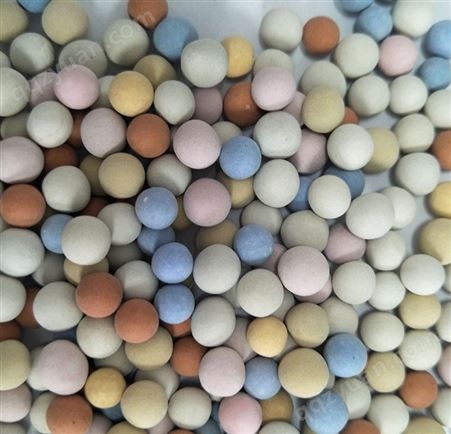 彩色陶粒 鱼缸造景负离子球 滤水用麦饭石颗粒花盆铺面陶瓷球