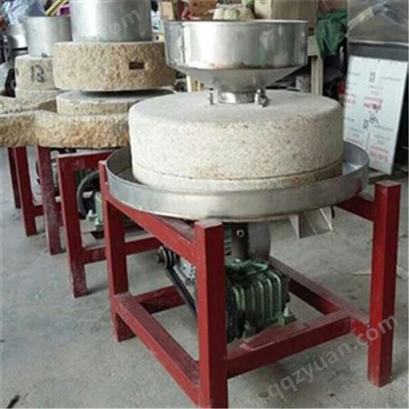 电动石磨机 麦麸分离面粉石磨机 牧泰生产 电动香油芝麻酱石磨机