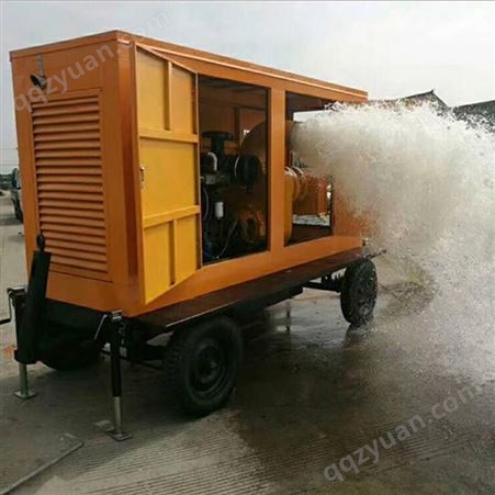 中拓移动式柴油抽水泵 防汛排污移动泵车 强自吸柴油机水泵
