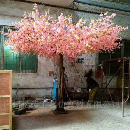 北京仿真樱花树制作仿真大树批发 樱花树出售 商场景观花树定做