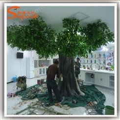 广东仿真树 大型仿真榕树生产厂家 小区绿化工程设计假树