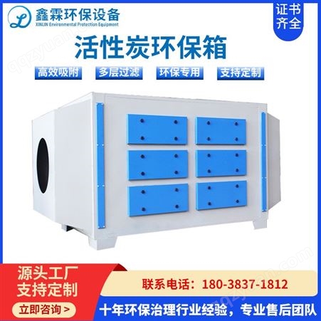 【鑫霖环保】二级活性炭吸附箱 废气处理环保设备