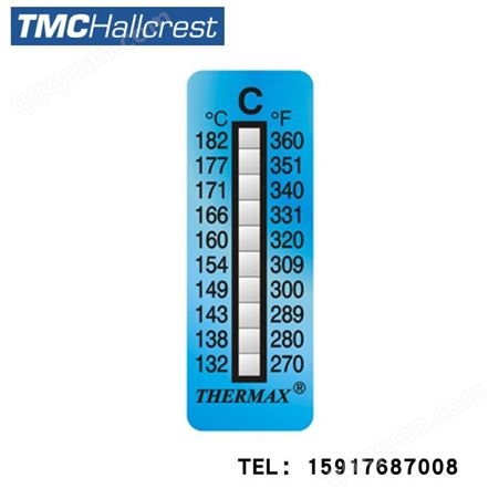 英国TMC温度美温度贴纸;热敏试纸十格A;十格B;十格C;十格D