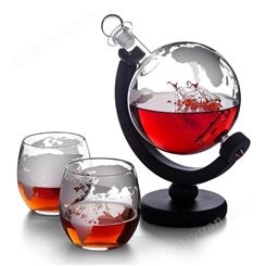 木架地球仪 玻璃地球仪酒瓶   水晶地球仪摆件  人参泡酒瓶  琉璃酒炮
