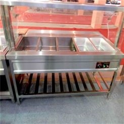 御隆厨房 杭州不锈钢保温售饭台蒸菜台 商用快餐车电热汤池售菜台