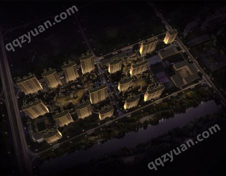 盛泰戴河首领综合体建筑照明设计方案建筑亮化景观照明