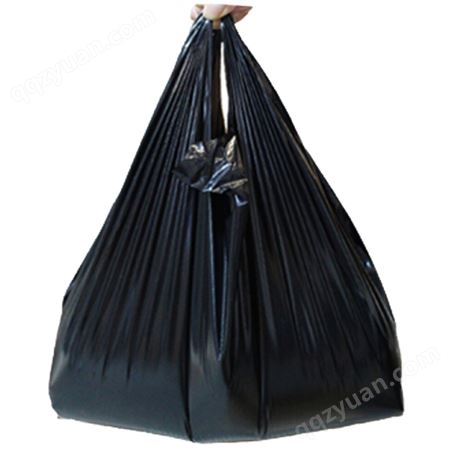 黑色塑料袋 方便袋480780mm 手提背心式 酒店环卫家用厨房塑料袋 100个/捆