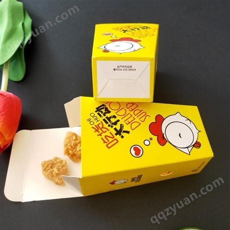 一次性免折鸡米花盒  定做小吃包装盒  鸡翅打包纸盒  生产厂家  可定制