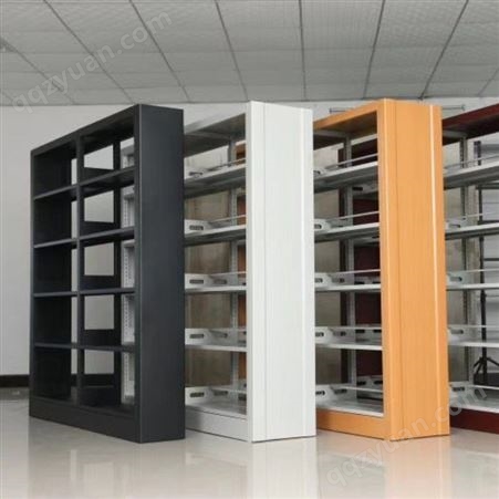 南京柜都厂家学校图书馆单双面书架定做 阅览室木护板图书架