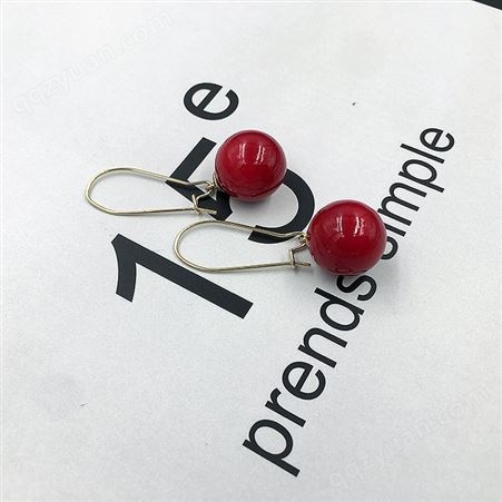 【今泊二】灵动南红玛瑙小清新耳环 彰显气质设计师款式宝石耳环 接受订制