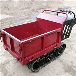 小型柴油履带式运输车 农用沙地用运输设备 果园手扶式双履带车