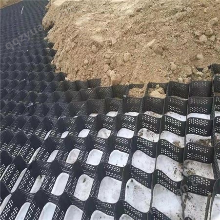 现货供应植草护坡塑料焊接土工格室 蜂巢式塑料 HDPE网状土工格室诺联