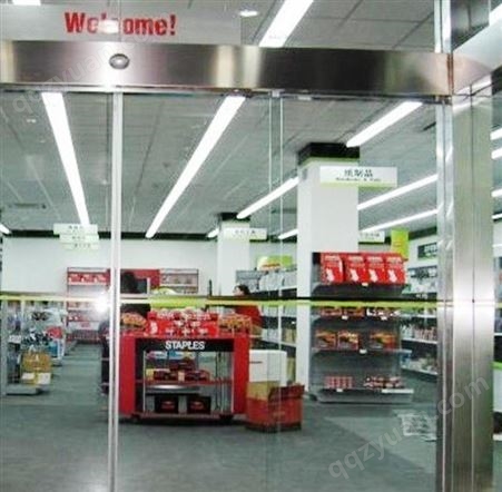 感应玻璃门 超市玻璃门 透明平移门 优质清洁平移门 现货