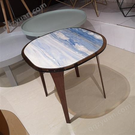 钢化玻璃桌 现代简约创意圆形茶几 建议办公桌书桌写字台 格美特