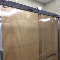卫生间干湿分离玻璃 夹胶钢化玻璃定做 磨砂夹娟丝玻璃